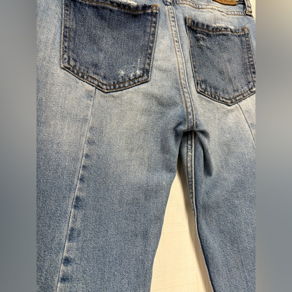 Free People Two Tone Blue Jeans size 24 - Picture 10 of 12